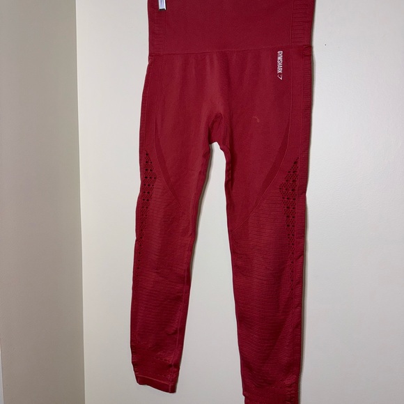 Gymshark Red Marl Energy Seamless Leggings - Picture 4 of 10